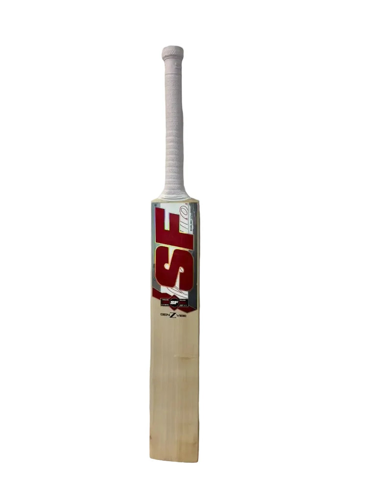 SF Gen Z Vibe English willow cricket bat, Short Handle, front view