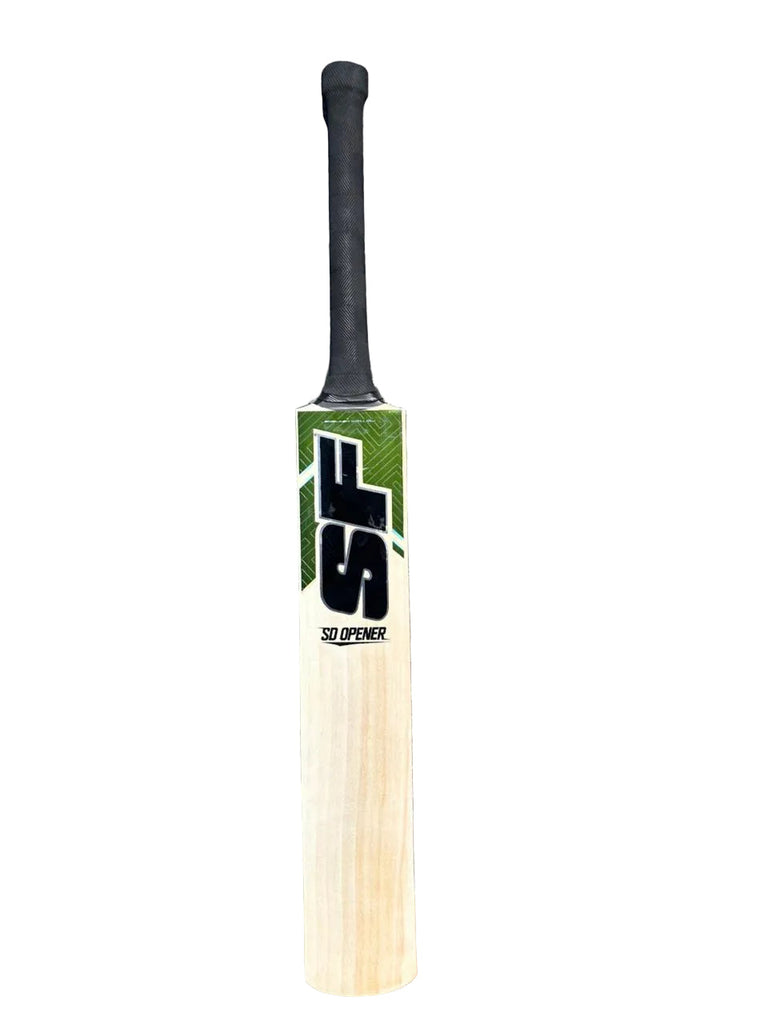 SF SD Opener English willow cricket bat, Short Handle, front view