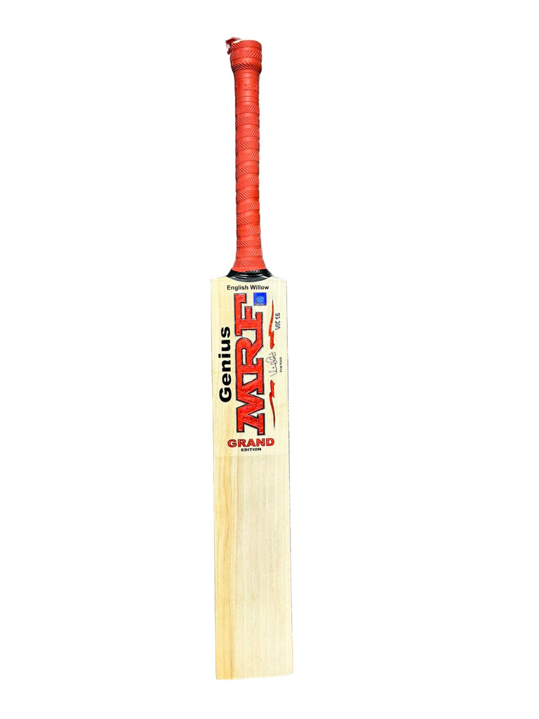 MRF Genius Grand Edition English Willow Cricket Bat Long Blade front view
