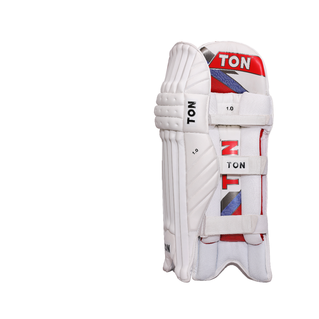 SS TON Pro 1.0 Cricket Batting Pads front and back view
