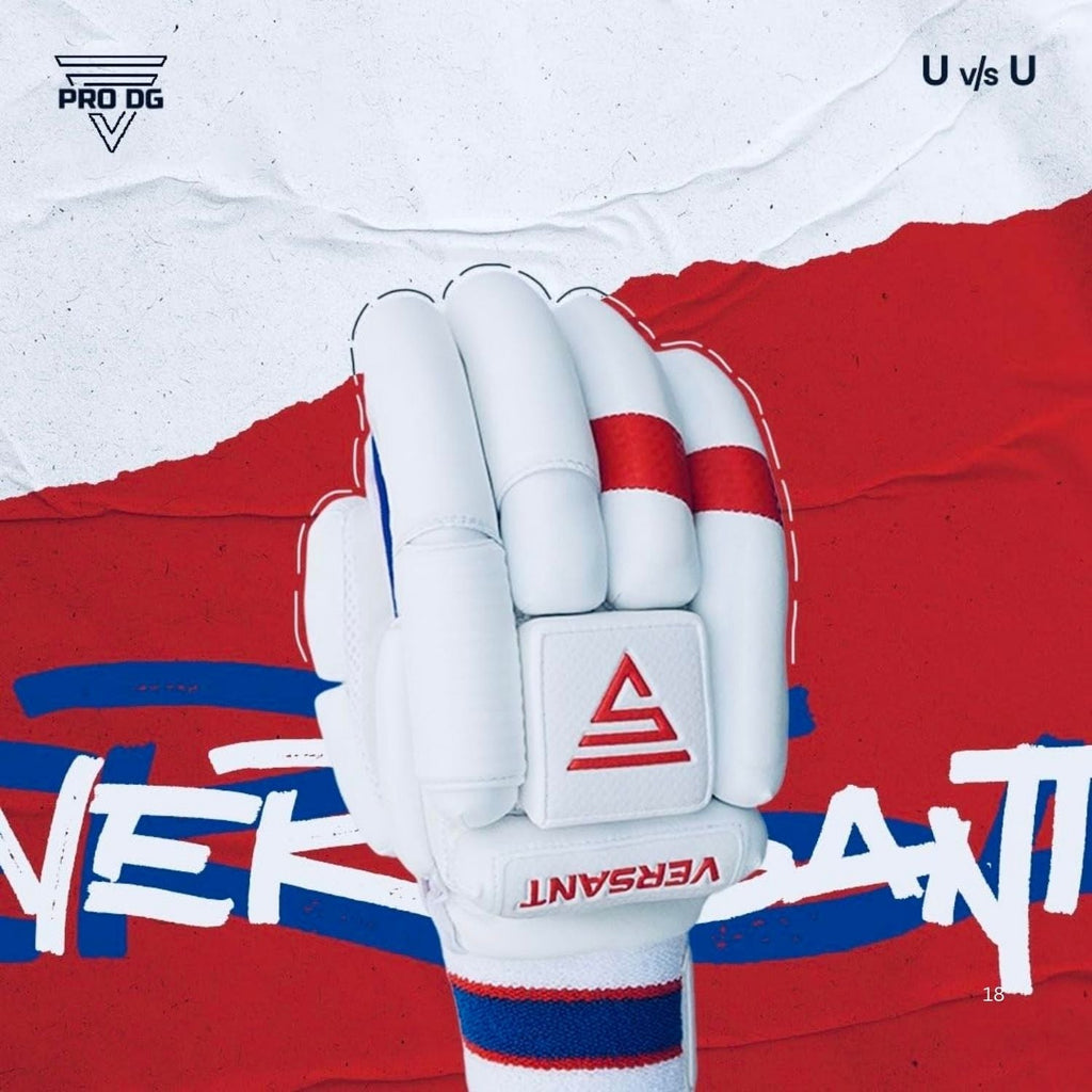 Versant Pro DG Cricket Batting Gloves White view 2