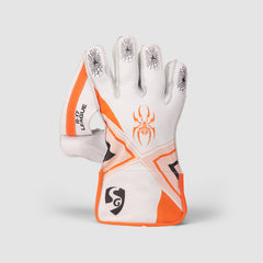 SG RP-17 League wicketkeeping gloves, leather back view