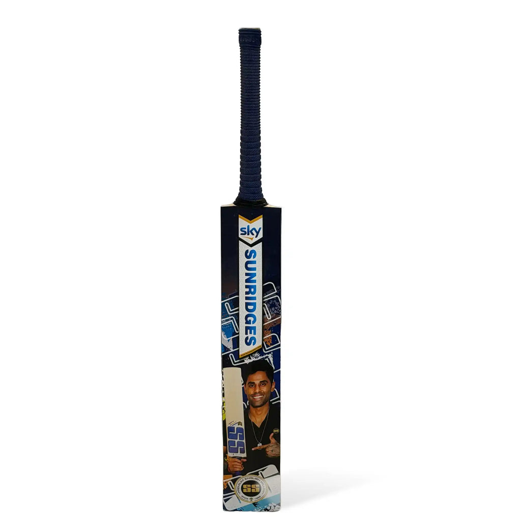 Sky Blue English Willow Cricket Bat (Full Sticker)