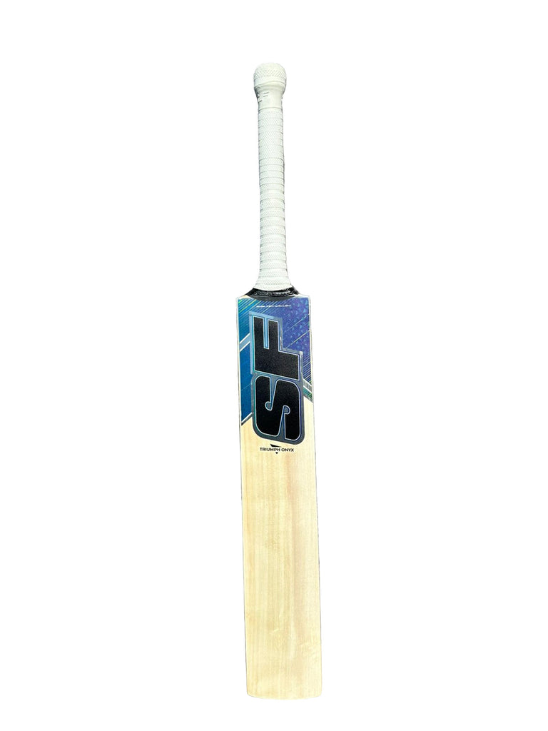 SF Triumph Onyx English willow cricket bat, Short Handle, front view