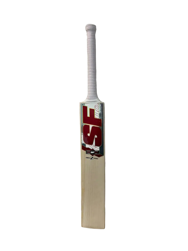 SF Gen Z Pro English willow cricket bat, Short Handle, front view