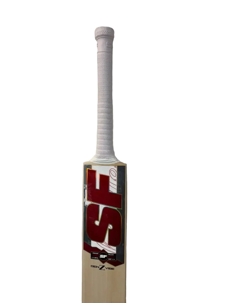 SF Gen Z Vibe cricket bat, blade and red model graphics