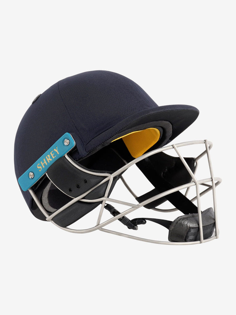 Shrey Master Class Air 2.0 Stainless Steel Cricket Helmet Navy side view