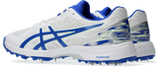 ASICS Quick Single FF Cricket Spikes - White/Neon Blue alternate view 2
