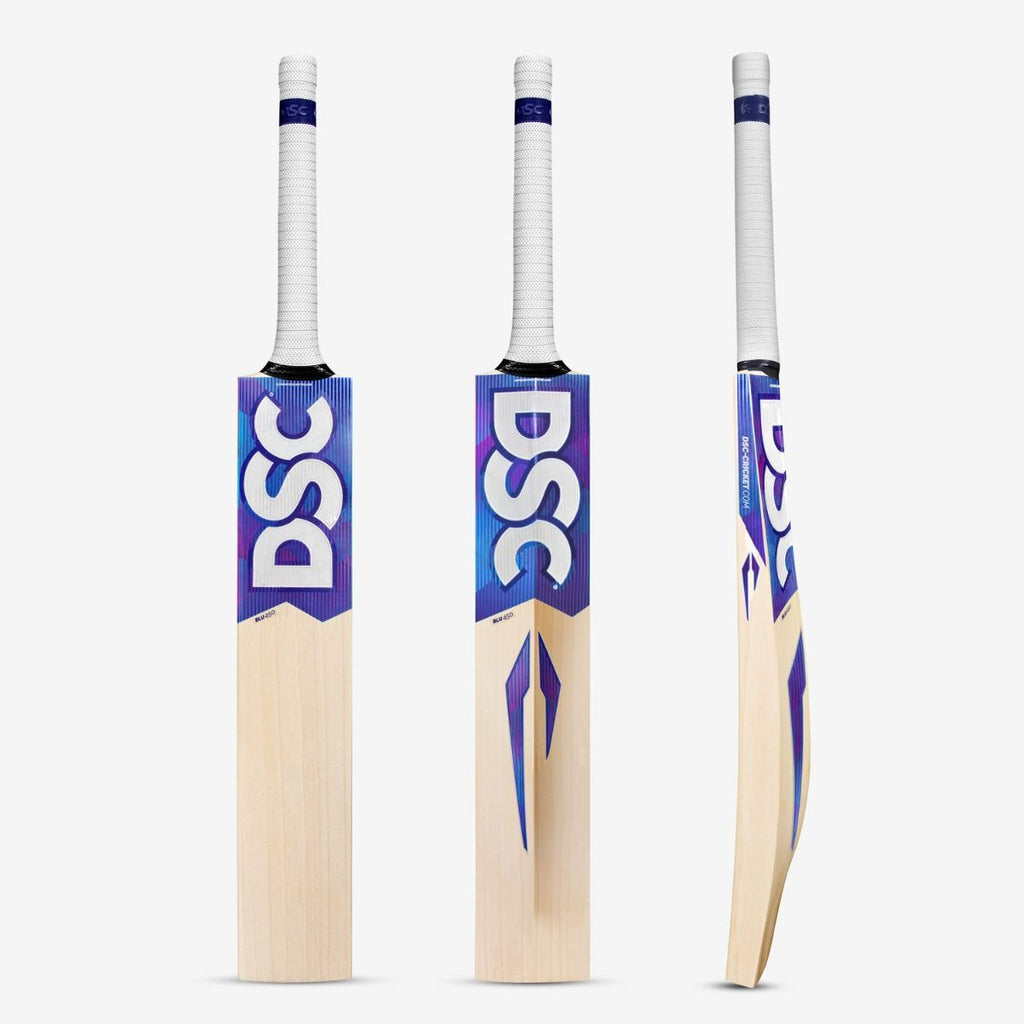DSC BLU 450 cricket bat front view