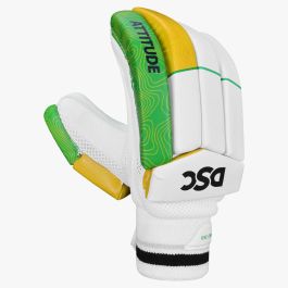 DSC Attitude Green Yellow Cricket Batting Gloves