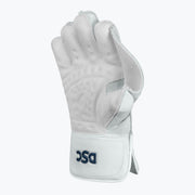 DSC Intense Pro adult wicketkeeping glove cupped palm showing catching pocket and wrist opening
