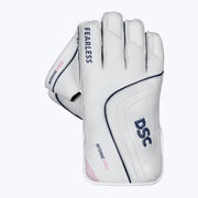 DSC Intense Speed adult wicketkeeping glove opposite back view with padded fingers and long cuff