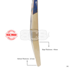 DSC Krunch 2.0 English willow cricket bat, edge thickness detail