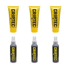 Griptec team pack showing three paste tubes and three remover bottles