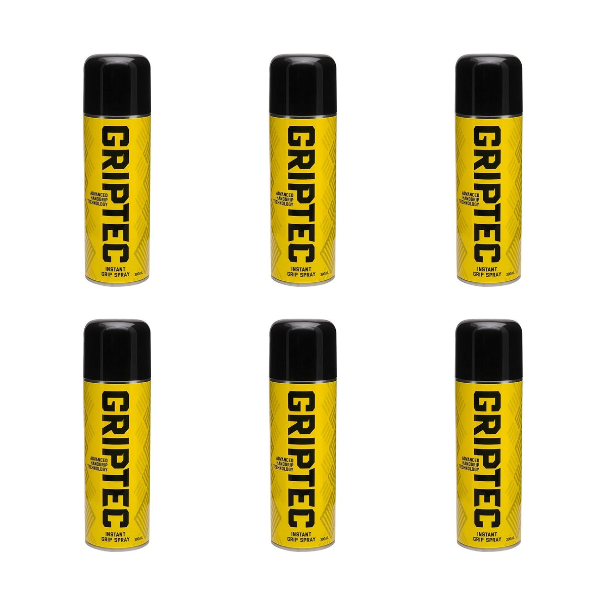 Griptec Advanced Handgrip Spray 200ml six pack showing six cans