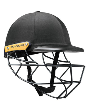 Masuri C-Line Plus Steel Black Cricket Helmet with Neck Guard
