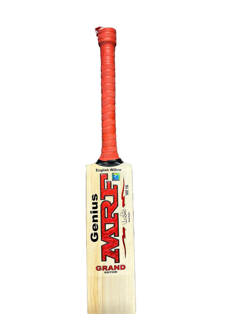 MRF Genius Grand Edition English Willow Cricket Bat Long Blade front detail