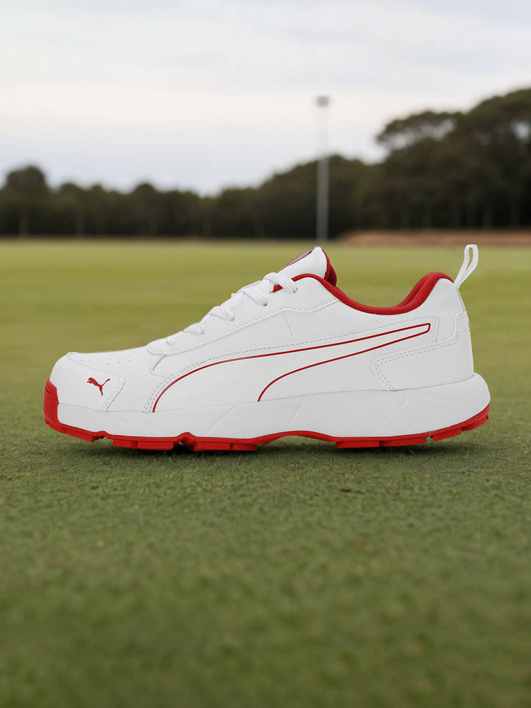 Puma Classicat 10780702 Cricket Rubber Shoes White Red
