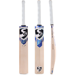 SG HP Flame English Willow Cricket Bat front back and side views