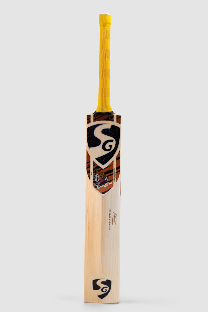 SG Ishan Kishan English Willow Cricket Bat blade detail view