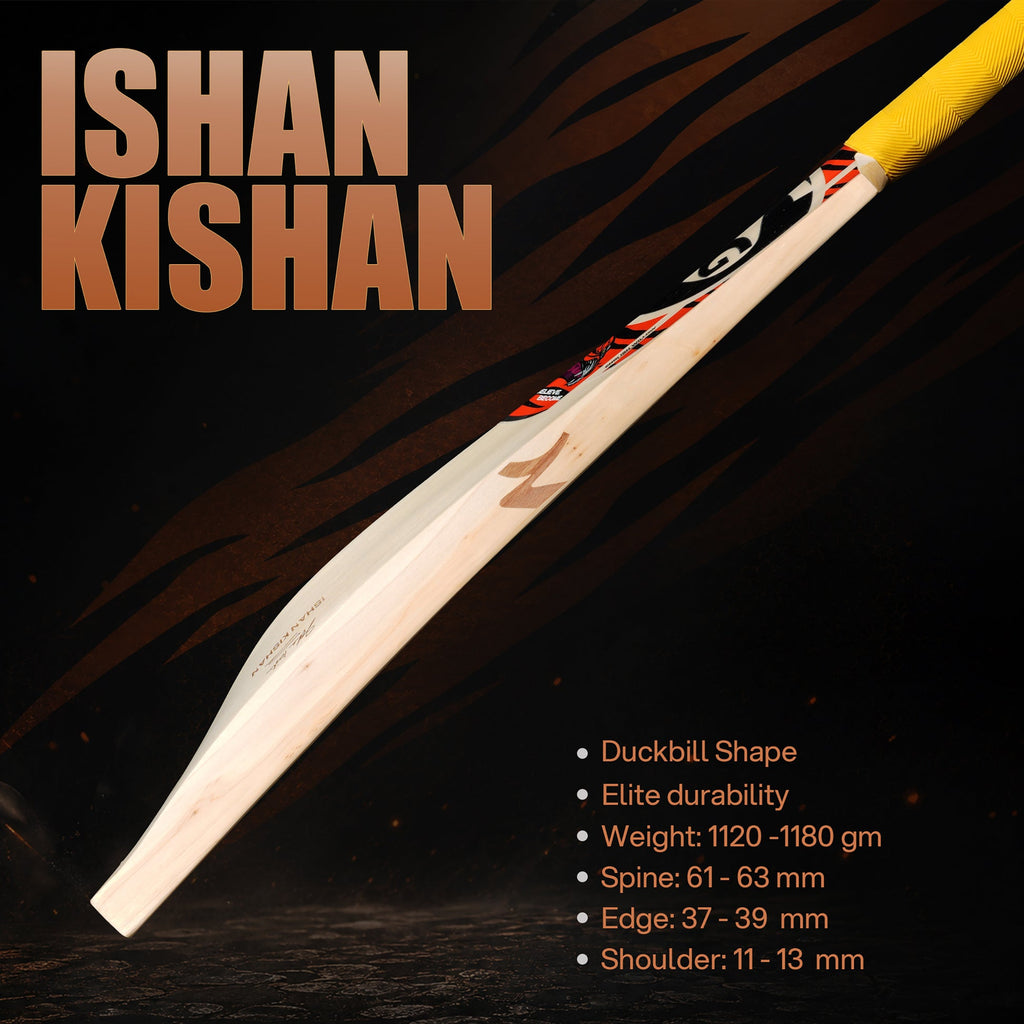 SG Ishan Kishan English Willow Cricket Bat full face view