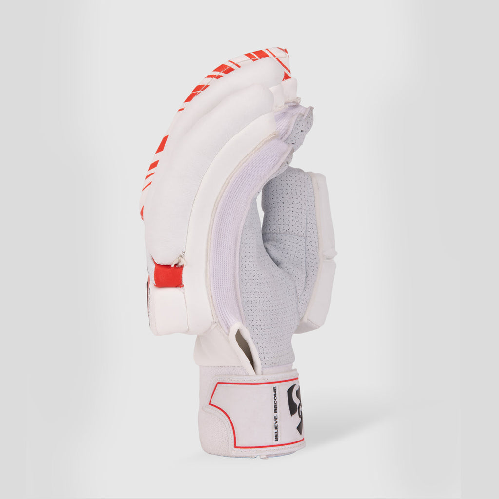 SG Player Cricket Batting Gloves wrist and backhand detail