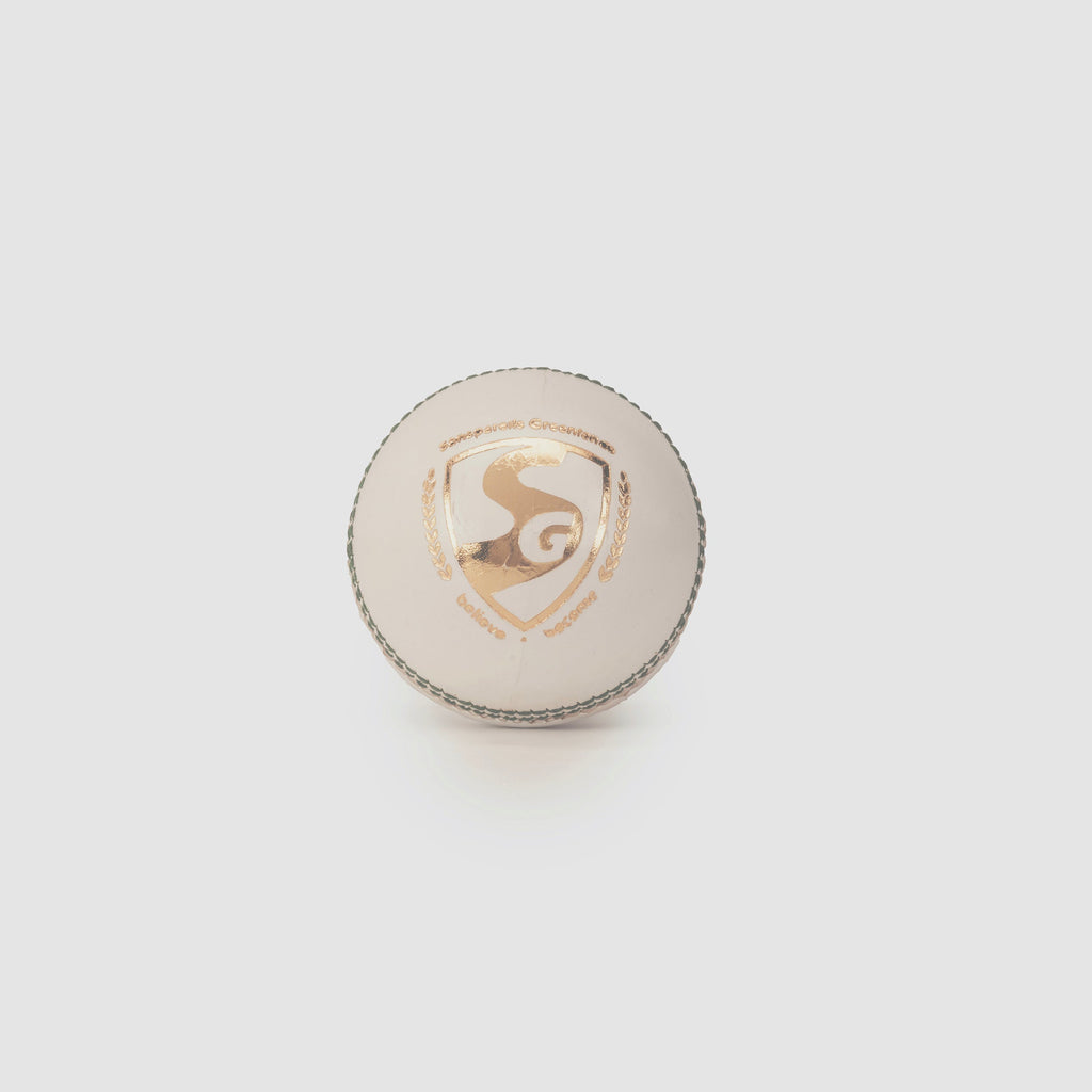 SG Shield 30 White Cricket Leather Ball
