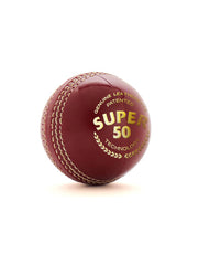 SG SUPER 50 Red Cricket Ball official product image