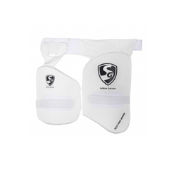 SG Test Pro White Combo Thigh Pad front view