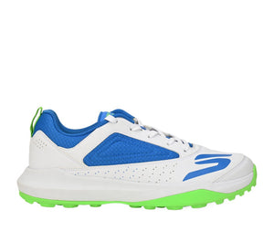Skechers 214205ID WBL Cricket Turf Shoes - White/Blue