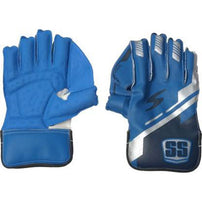SS Catcher Cricket Wicket Keeping Gloves Adult Blue