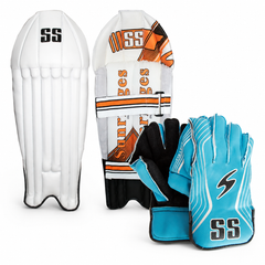 SS Youth Wicket Keeping Combo with College gloves and Platino pads
