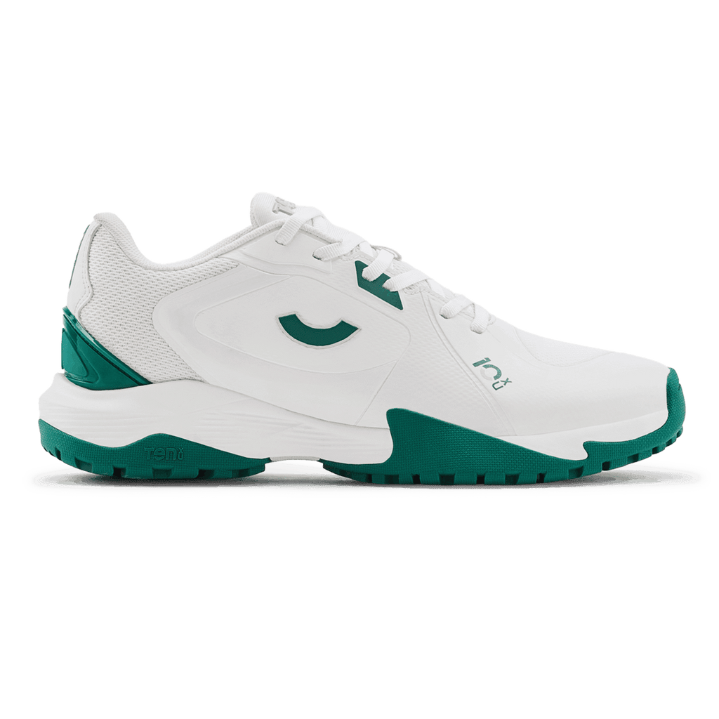 Tenxu All Rounder Cricket Rubber Shoes Bright White Green