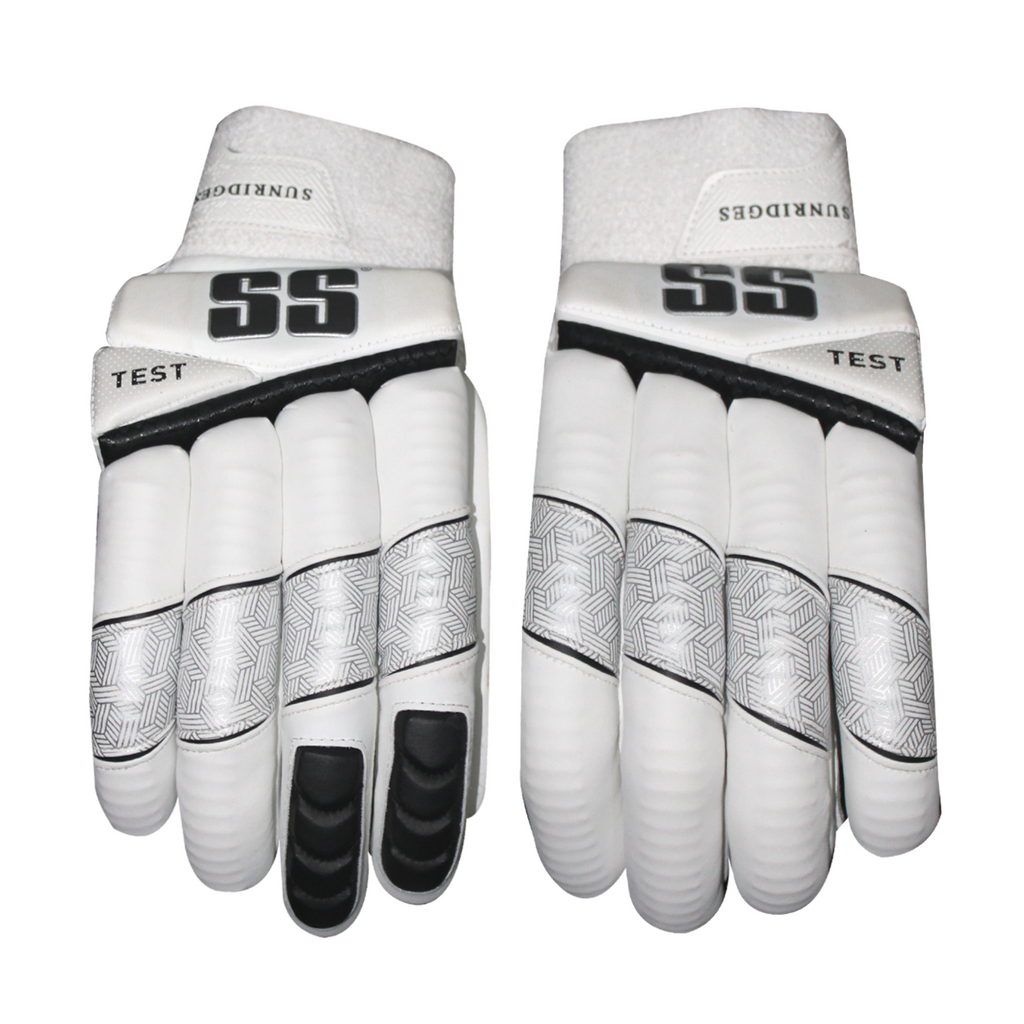 SS Test Player Cricket Batting Gloves - White