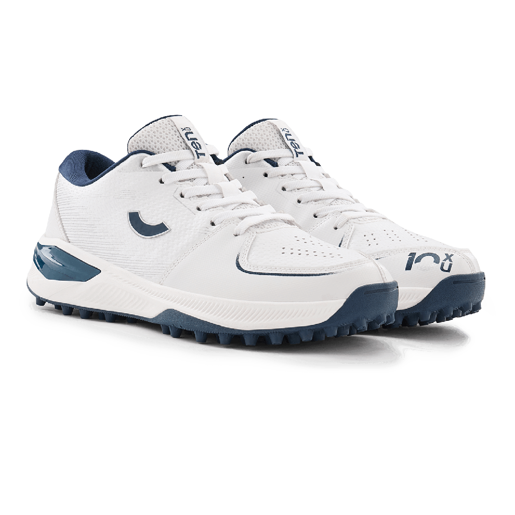Tenxu Criclite Cricket Rubber Shoes White Navy view 2