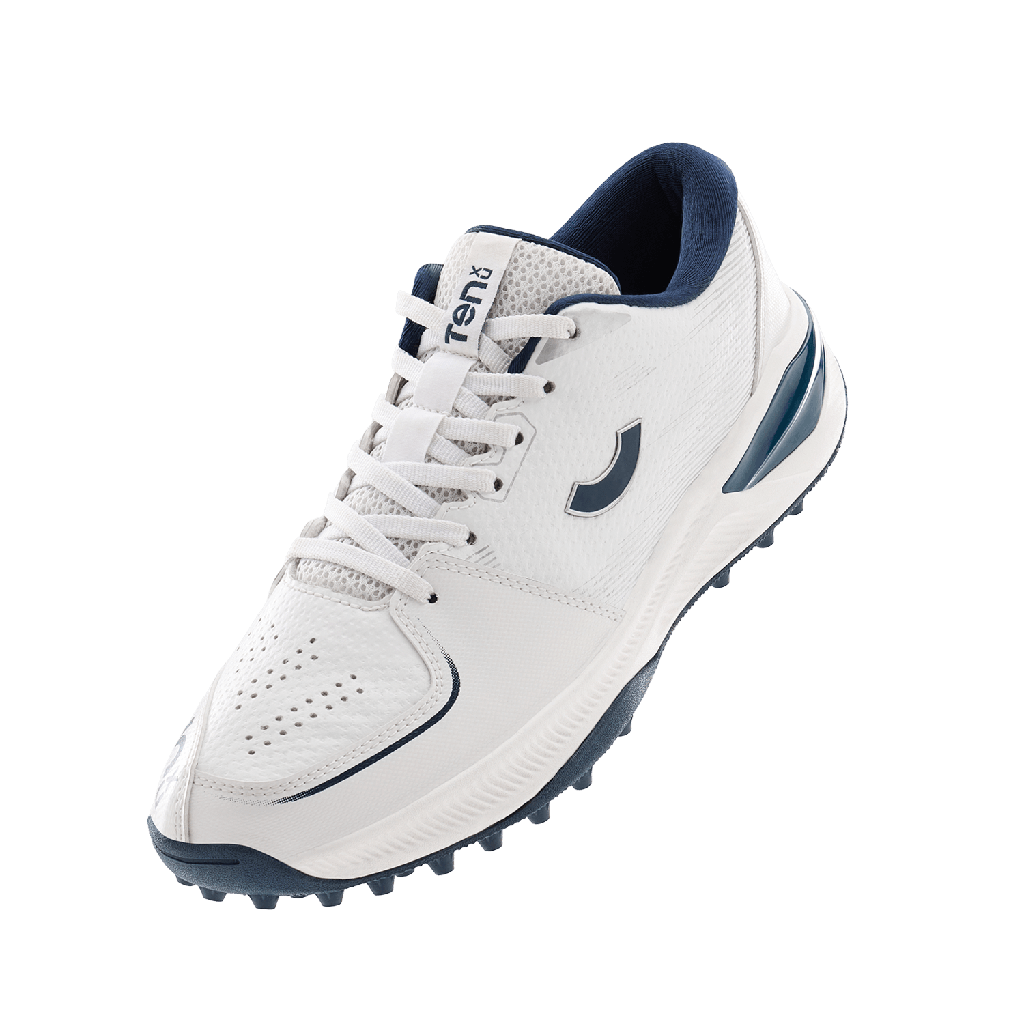 Tenxu Criclite Cricket Rubber Shoes White Navy view 7
