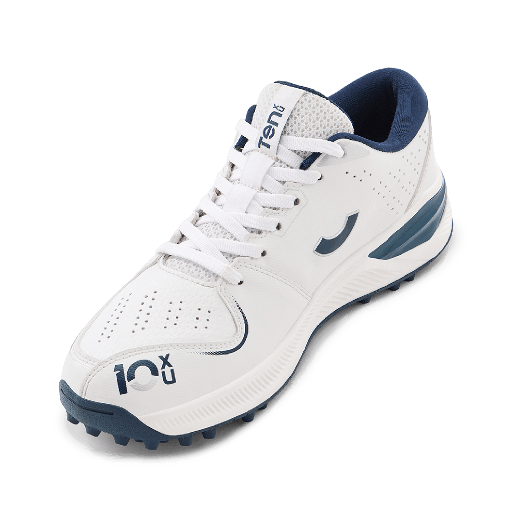 Tenxu Criclite Cricket Rubber Shoes White Navy view 9