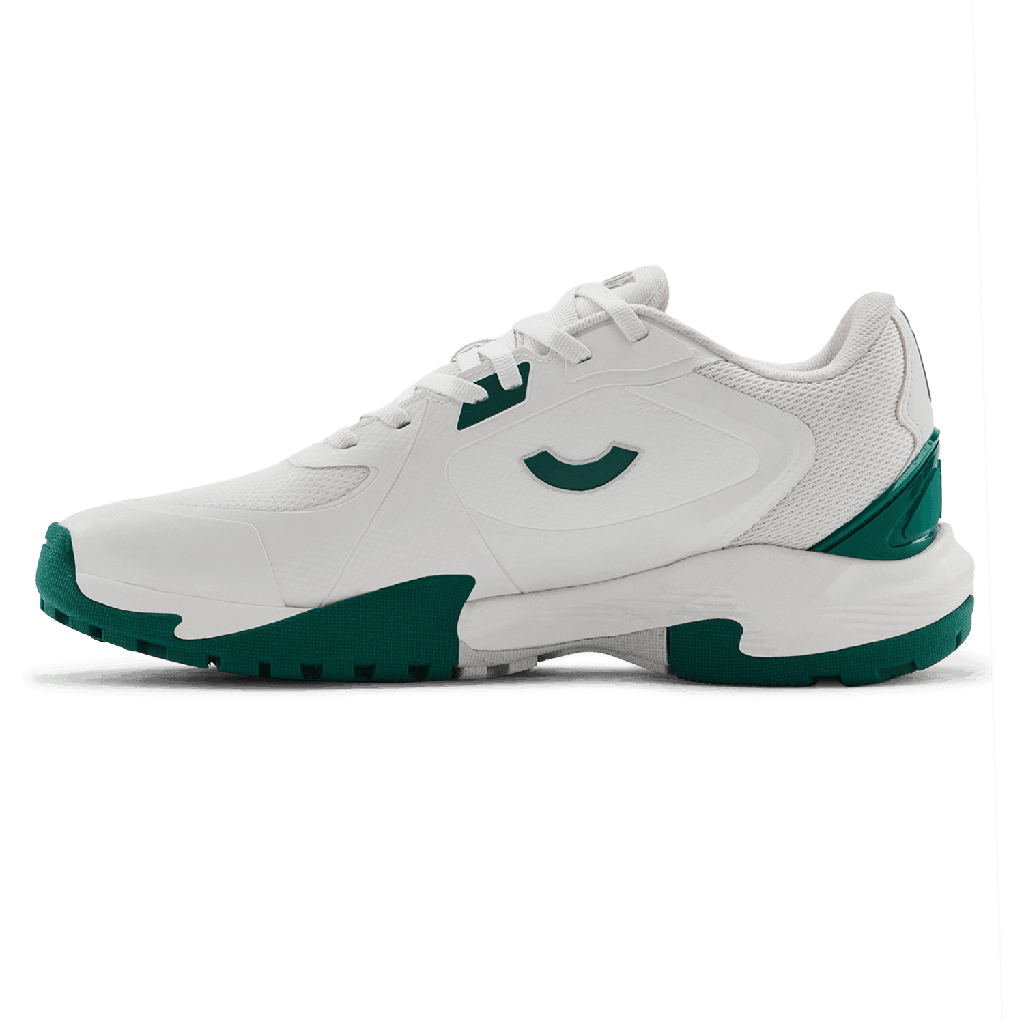 Tenxu All Rounder Cricket Rubber Shoes Bright White Green view 3