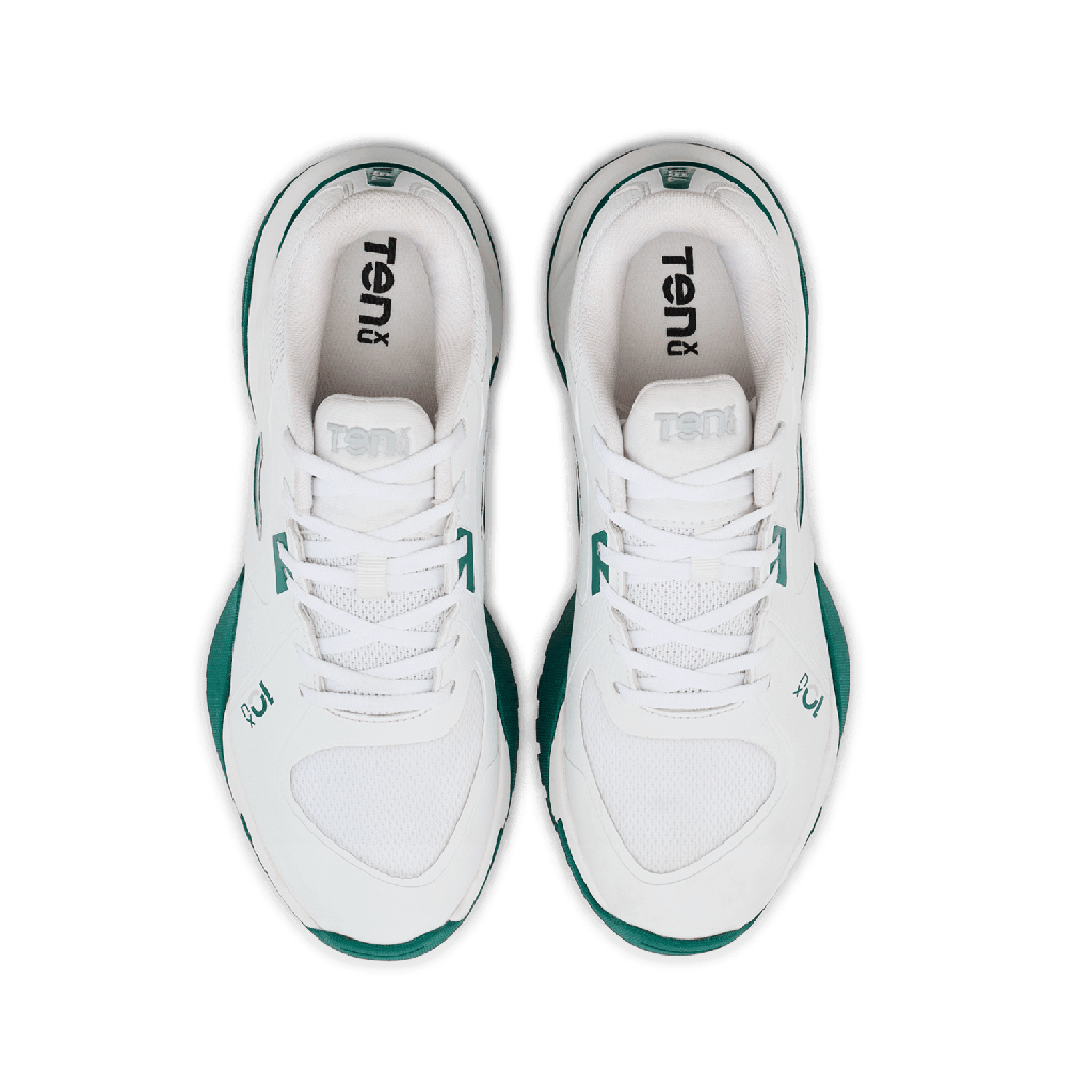 Tenxu All Rounder Cricket Rubber Shoes Bright White Green view 5