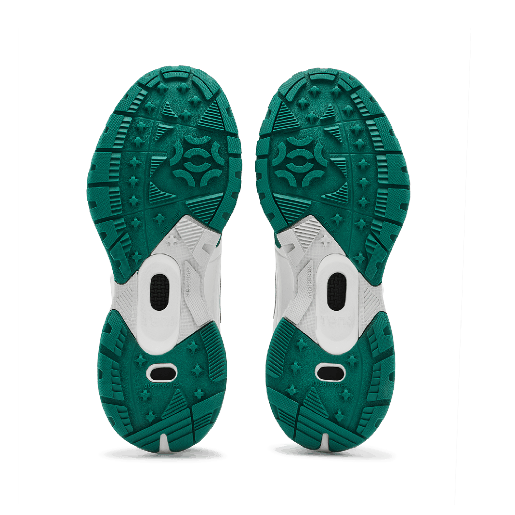 Tenxu All Rounder Cricket Rubber Shoes Bright White Green view 6