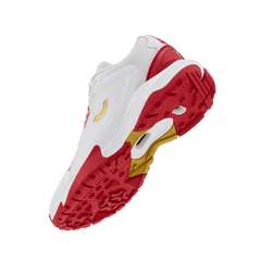 Tenxu All Rounder Cricket Rubber Shoes Bright White Racing Red view 8