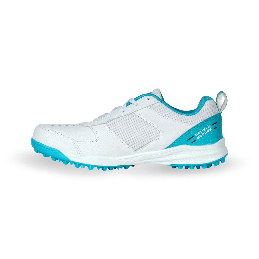 SG Fusion Cricket Rubber Shoes Teal White view 2