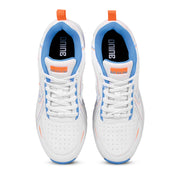 Dnine Thunder 1 Cricket Spikes Shoes White Orange Blue view 4
