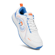 Dnine Thunder 1 Cricket Spikes Shoes White Orange Blue view 6