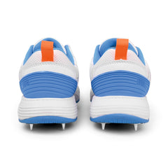 Dnine Thunder 1 Cricket Spikes Shoes White Orange Blue view 7