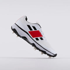 Gray Nicolls GN8 Players 2.0 Cricket Spikes Shoes White Black Red view 3