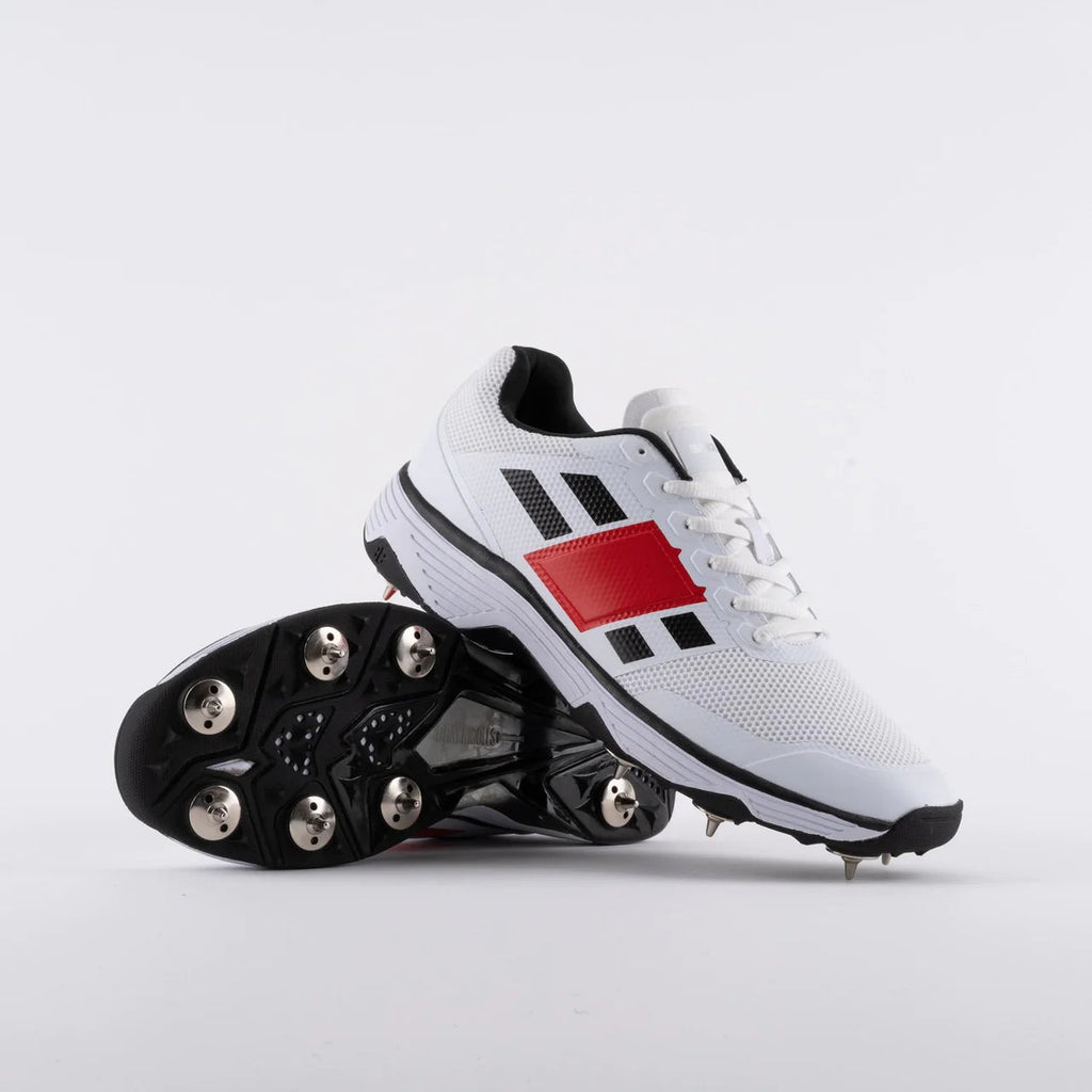 Gray Nicolls GN8 Players 2.0 Cricket Spikes Shoes White Black Red view 6