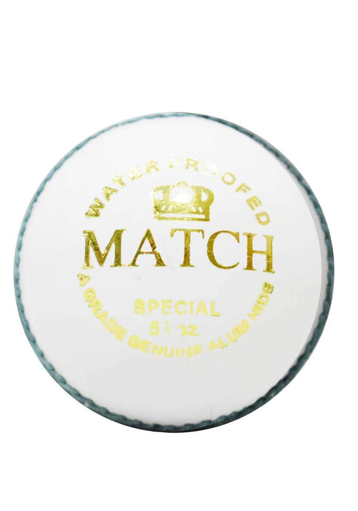 Gortonshire Match Cricket Ball White (Alum Tanned)
